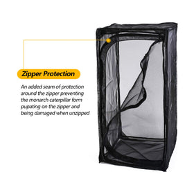 RESTCLOUD Monarch Habitat mesh panel airflow ensures breathable conditions for caterpillars