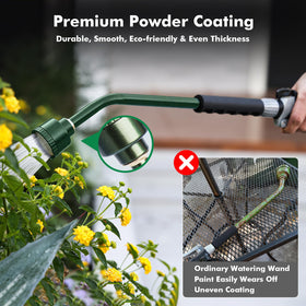 Restmo deep-root watering use shows wand reaching root zones for thorough hydration.