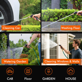 Restmo fits standard garden hoses with 3/4 NH thread for easy attachment