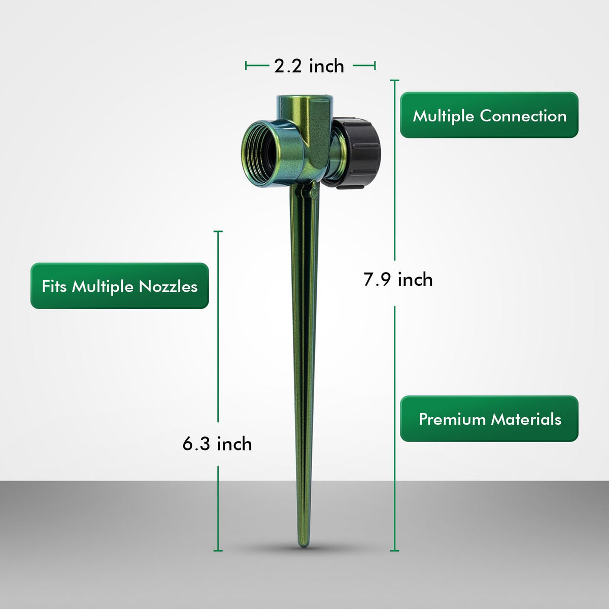 Restmo flow-through connection enabling expandable irrigation for large yards