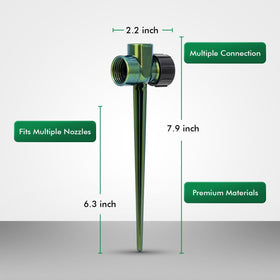 Restmo flow-through connection enabling expandable irrigation for large yards
