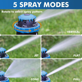 Restmo Gear Drive Sprinkler Cone pattern provides gentle distribution for beds.