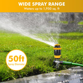 Restmo Gear Drive Sprinkler cone pattern for wide area watering