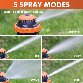 Restmo Gear Drive Sprinkler cone spray for gentle plant care.