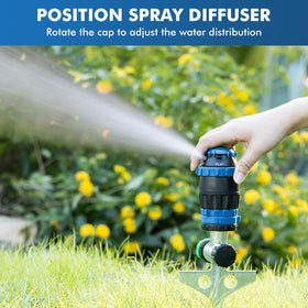 Restmo Gear Drive Sprinkler Full pattern covers larger areas efficiently.