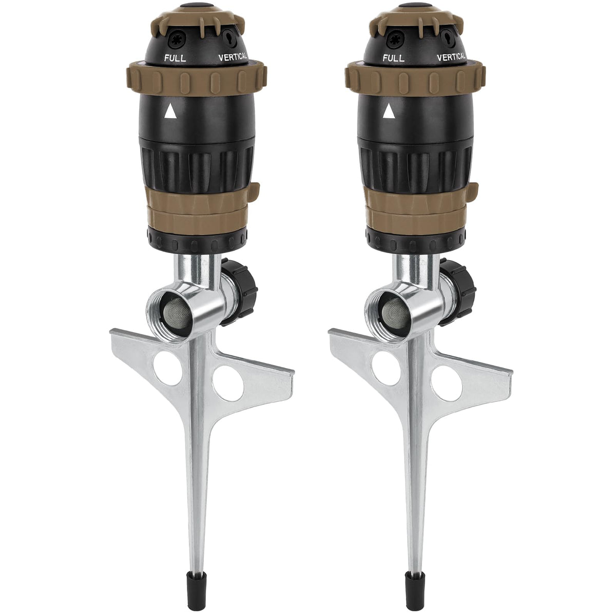 Restmo Gear Drive Sprinkler with jet pattern delivers focused irrigation for small garden beds.