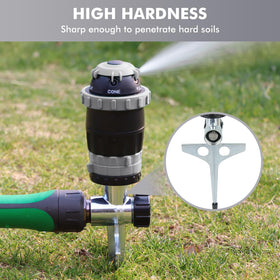 RESTMO Gear Drive Sprinkler multiple-sprinklers connectivity expands large area irrigation.