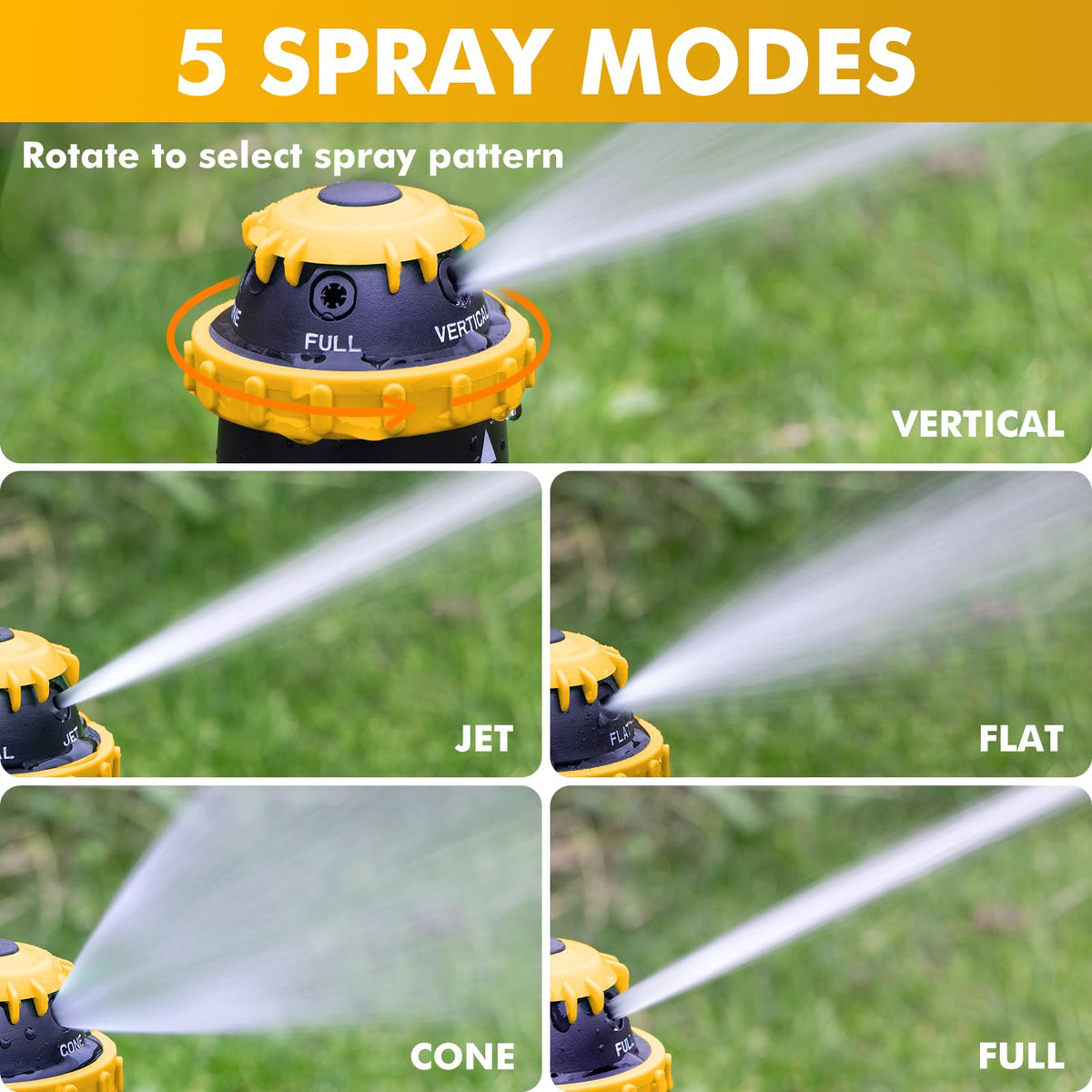 Restmo Gear Drive Sprinkler vertical pattern for edge watering