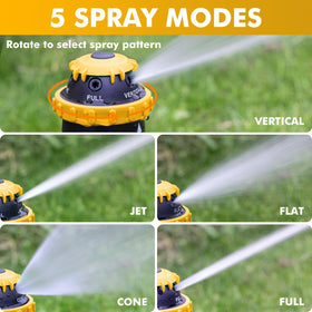 Restmo Gear Drive Sprinkler vertical pattern for edge watering