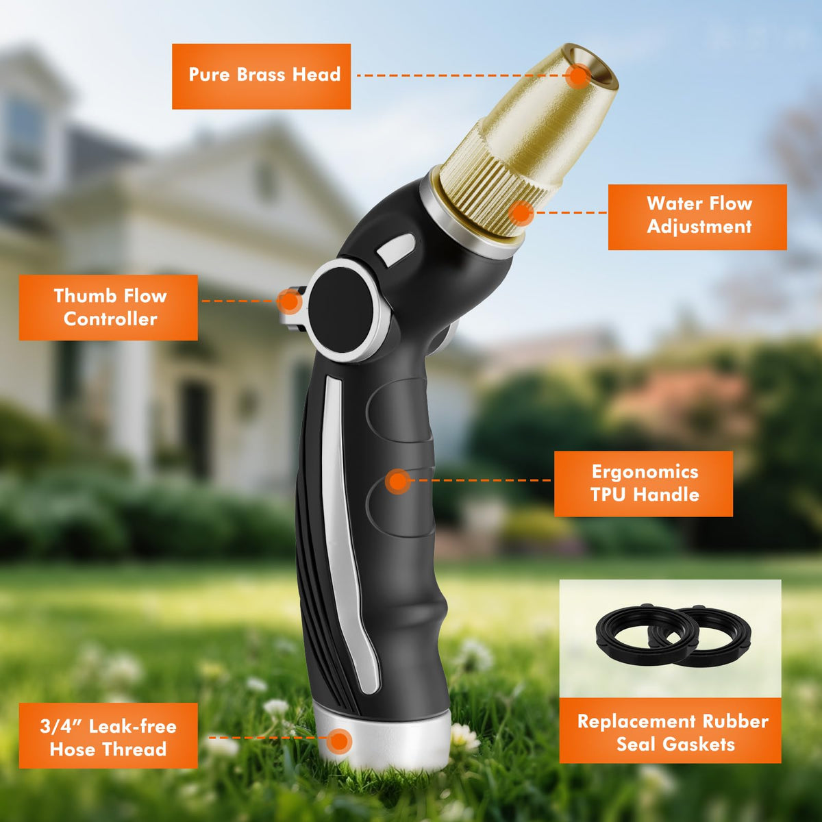 Restmo cone pattern nozzle targets grime during car washing