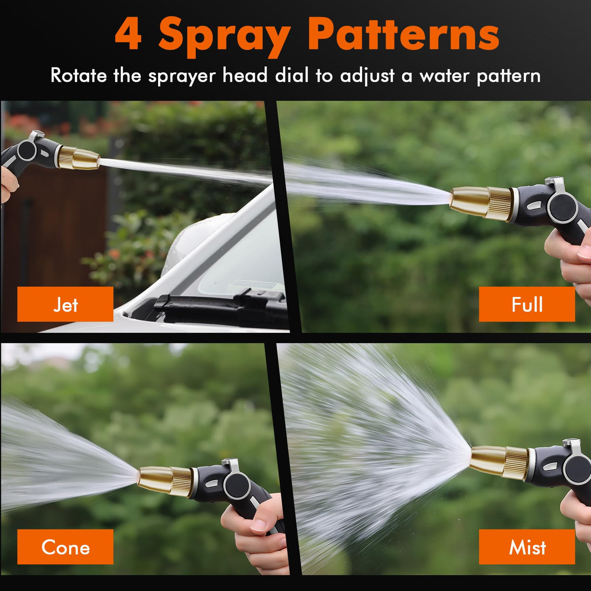 Restmo full spray nozzle for quick bucket filling and yard tasks