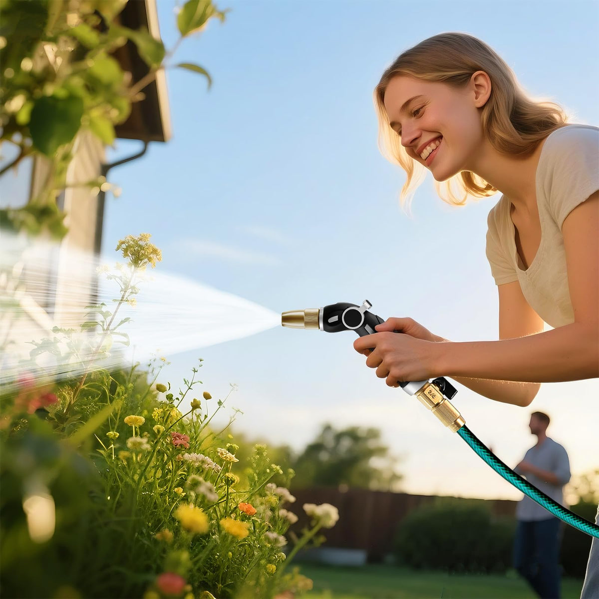 Restmo mist pattern nozzle for gentle plant watering
