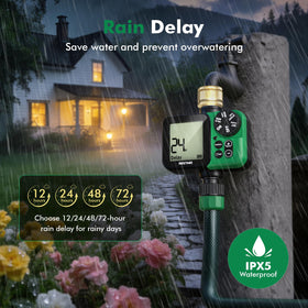 Restmo timer supports up to 11h59m of watering for longer sessions