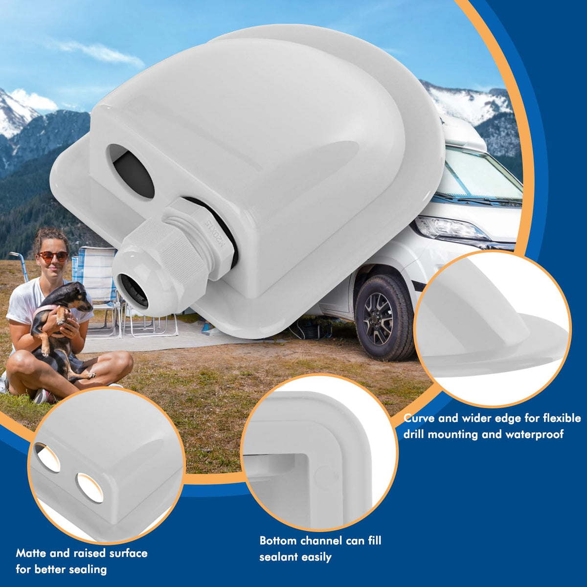 Restmo suitable for RV, caravan, marine, boat and cabin cable management
