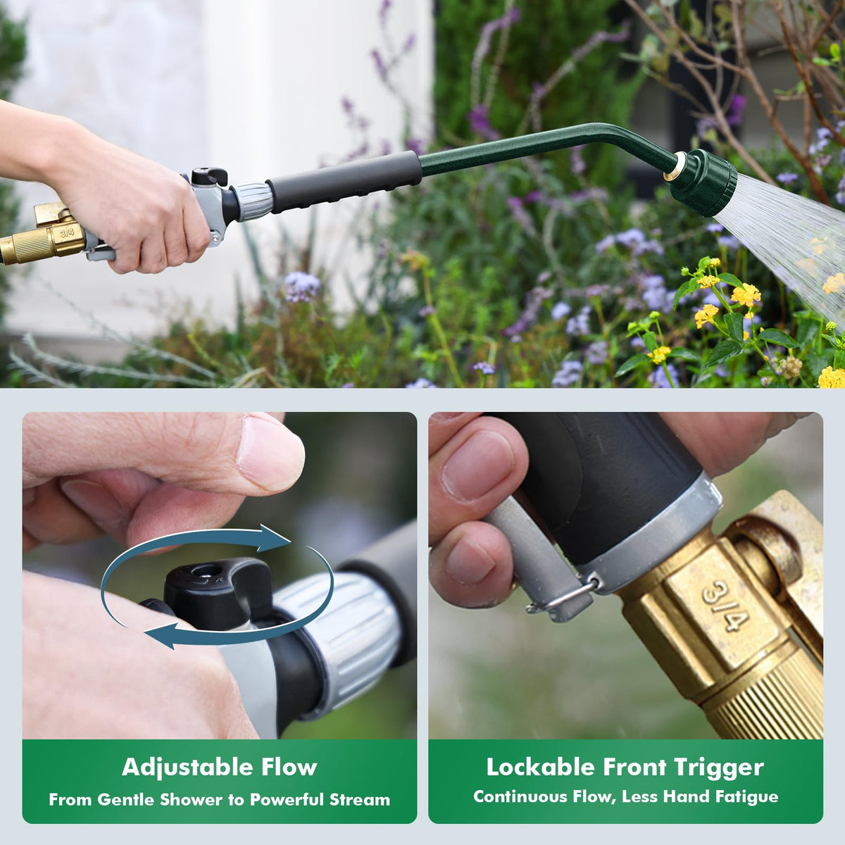 Restmo three-quarter GHT connector ensures quick secure fit to standard hoses.