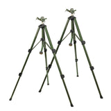 RESTMO 2 Pack Tripod Base Zinc Impact Sprinkler – 360° Rotation, 3-Height Adjustable