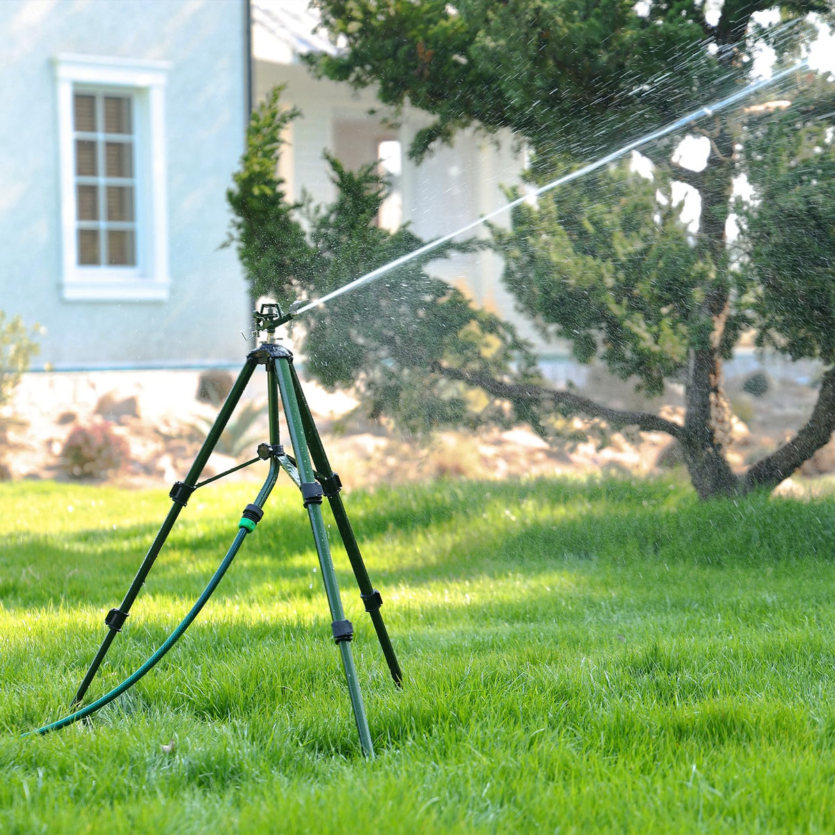 Restmo sprinkler ideal for patio, garden, and large yard watering.