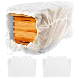 Restynic drawstring-top beehive bag secures hive during handling.