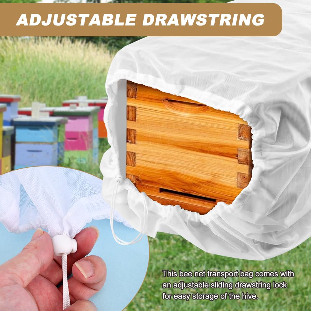Restynic mesh material enables airflow during hive moves.
