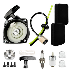 Retepif recoil starter assembly for easy pull-start on compatible backpack blowers