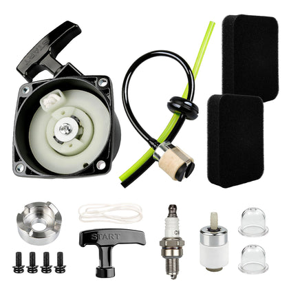 Retepif recoil starter assembly for easy pull-start on compatible backpack blowers