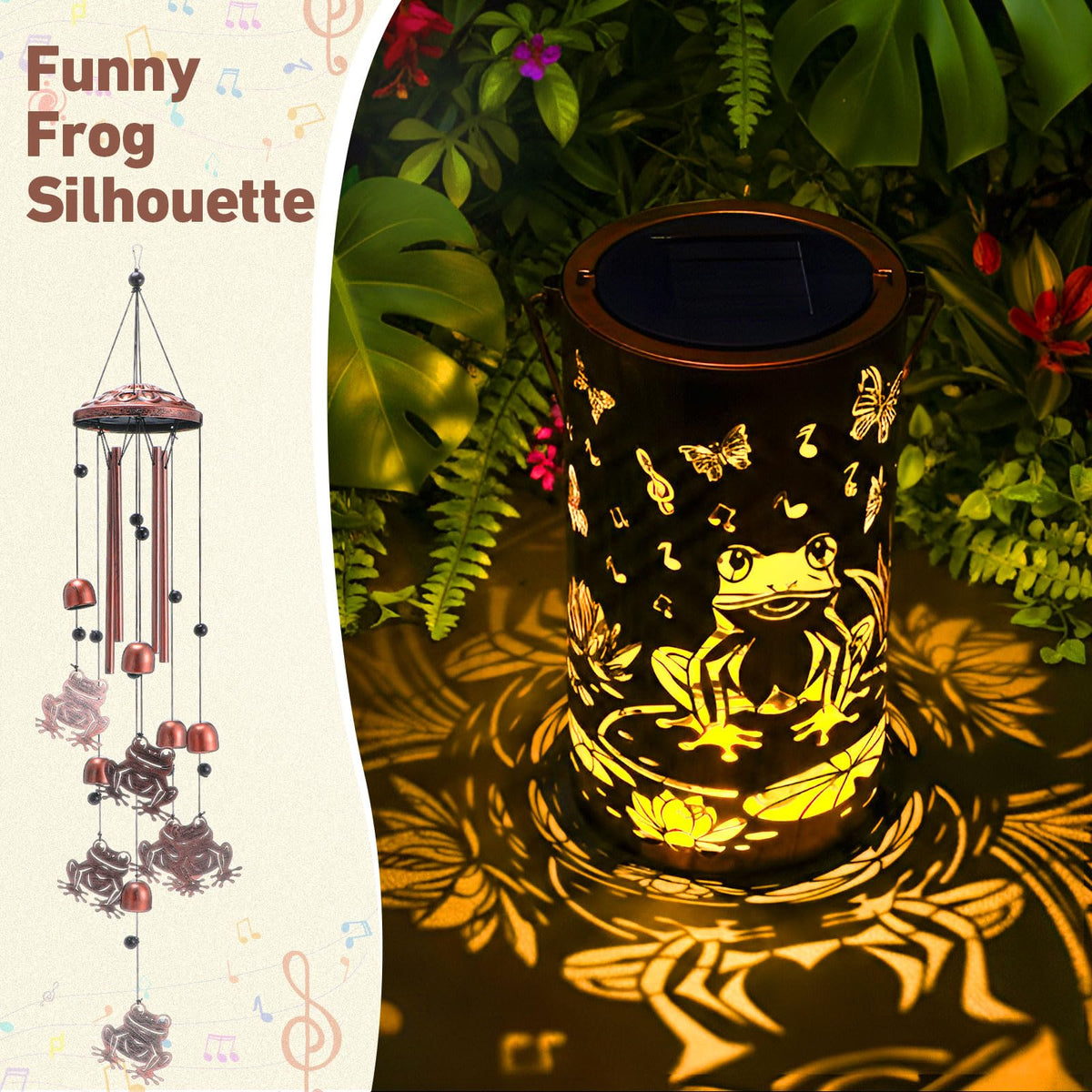 Retisee outdoor garden wind chime frog motif withstands weather