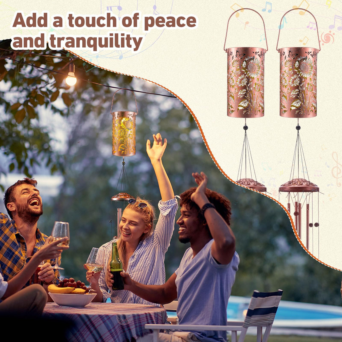Ideal teacher appreciation gift: Retisee sunflower wind chime for bright remembrance.