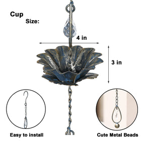 Retrome decorative rain catcher chain enhances patio and garden aesthetics