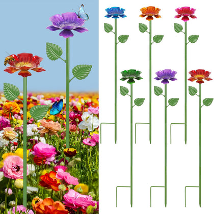 Retyion bee water station with flower design attracts pollinators and adds garden color.