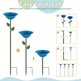 Retyion garden bird bath adds charm and supports pollinators outdoors