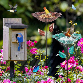Retyion easy-clean coating simplifies maintenance of outdoor bird bath.