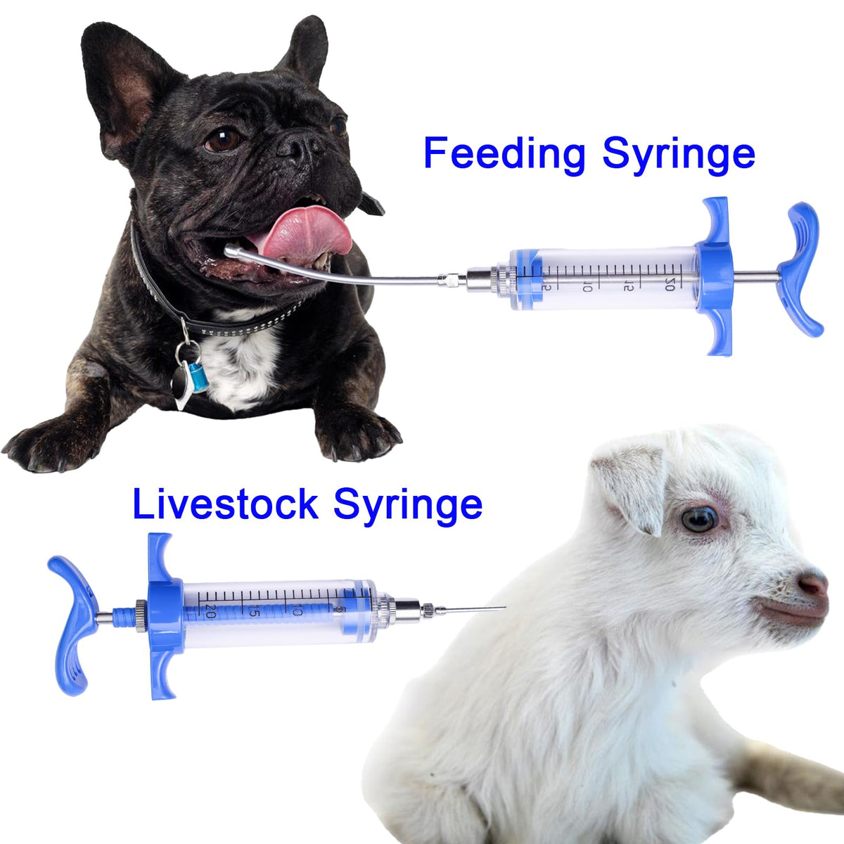 ReuVibk kit includes 1 syringe and 10 needles for versatile animal care.