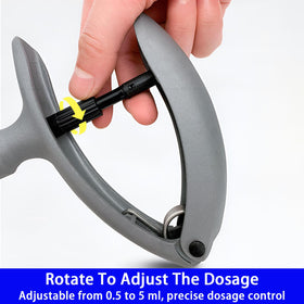 ReuVibk adjustable 0.5-5ml dose scale ensures precise, waste-free injections.