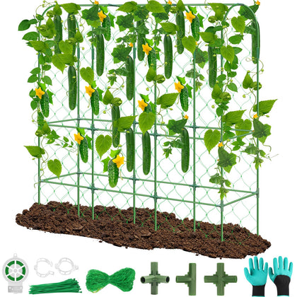 REVICOAR 65x48 U-shape trellis providing sturdy climbing support for cucumbers