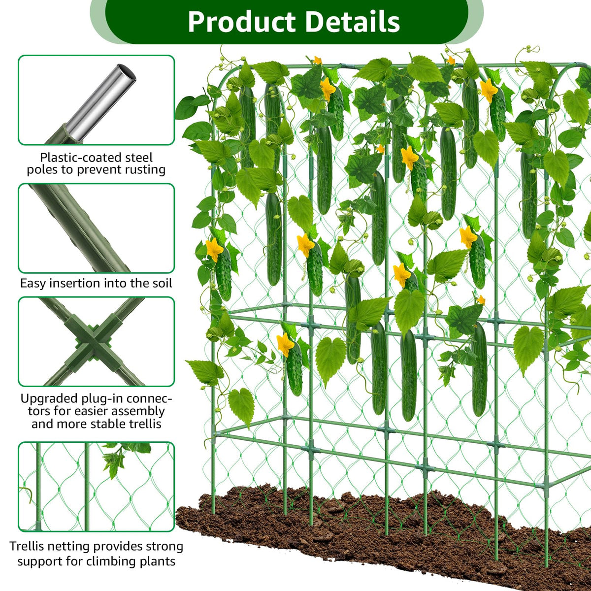 REVICOAR anti-rust steel-core trellis durable in outdoor conditions