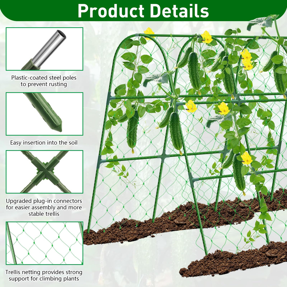 REVICOAR arched design improves airflow and plant stability