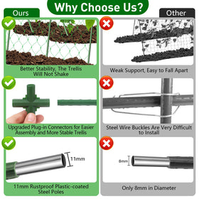 REVICOAR climbing plants supported for cucumbers and tomatoes