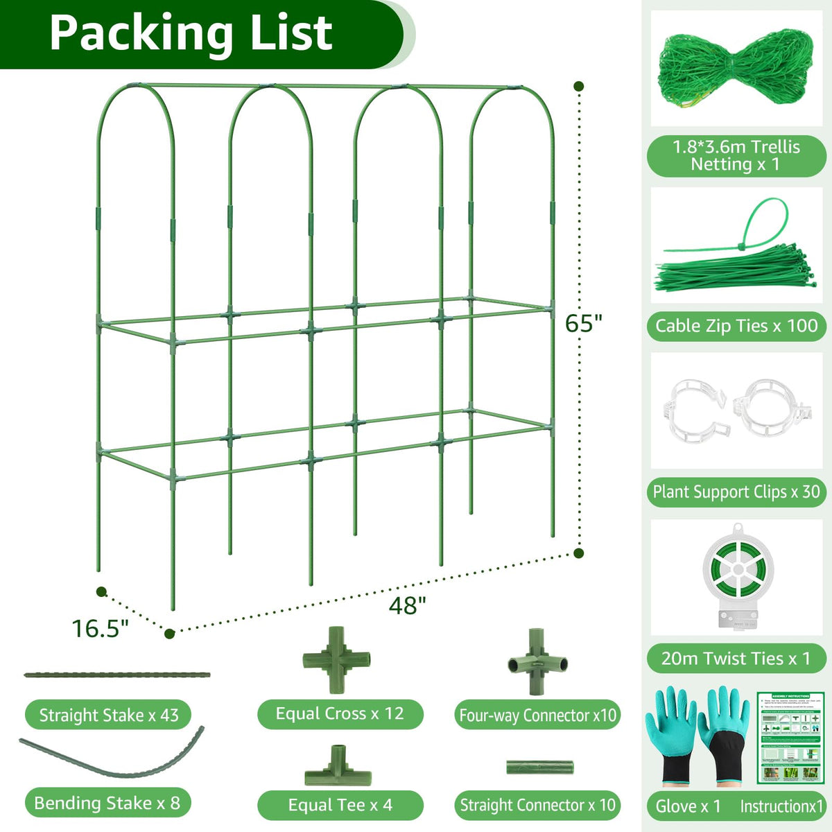 REVICOAR garden clips and ties secure vines without damaging stems