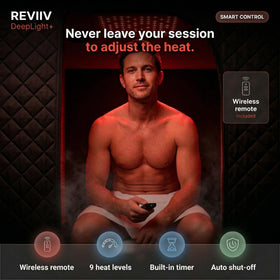 REVIIV included 3L steamer and chair for ready-to-use sauna experience.