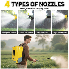 RexLeLXB ergonomic shoulder straps for comfortable all-day spraying.
