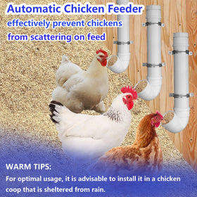 Rexwnadu wall-mounted feeder installation highlights space-saving design for coops.