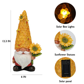 Resin material withstands weather for year-round garden decor.