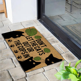 ReyloCG cat door mat welcome non-slip-backing provides stable footing on any floor.