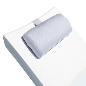 REZVANI Mountain Mist Headrest Pillow non-slip stability on poolside lounge.