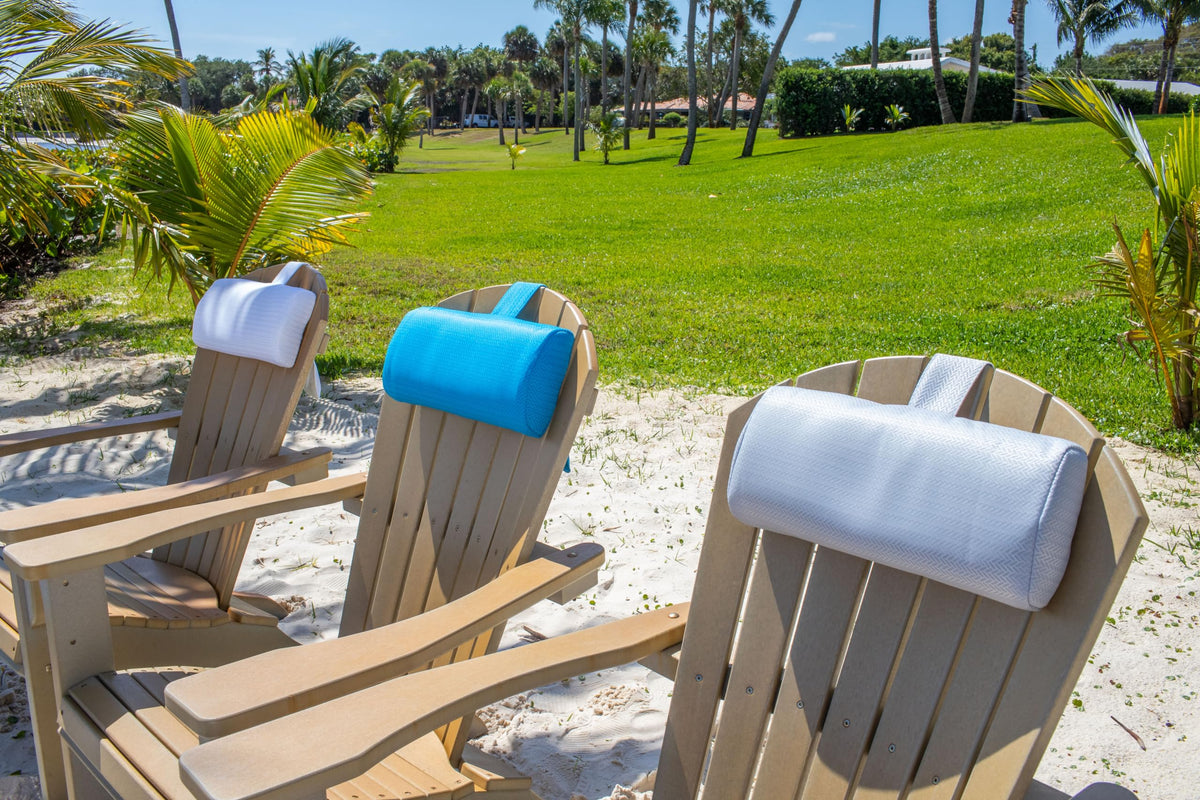 REZVANI Mountain Mist Headrest Pillow versatile for pool, spa, and patio seating.