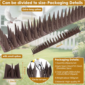 RGBRW weatherproof PP spikes resist rain, sun, and temperature extremes