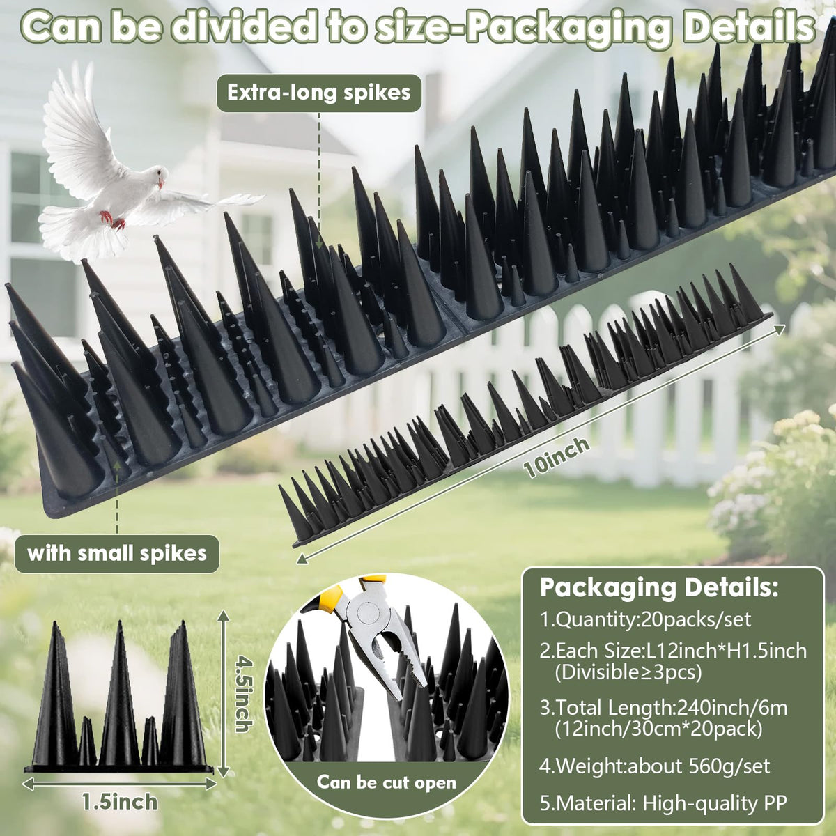 RGBRW waterproof, UV-resistant deterrents for year-round use