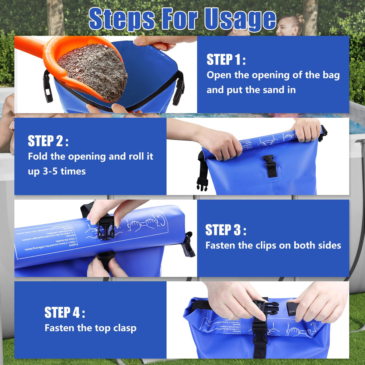 RGJ easy-fill roll-down seal design keeps contents contained