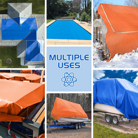 RGJ heavy-duty ground cloth protects pool bottom and extends liner life.