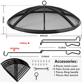 RGJ stainless steel guard with 12 support rods for durability and heat resistance